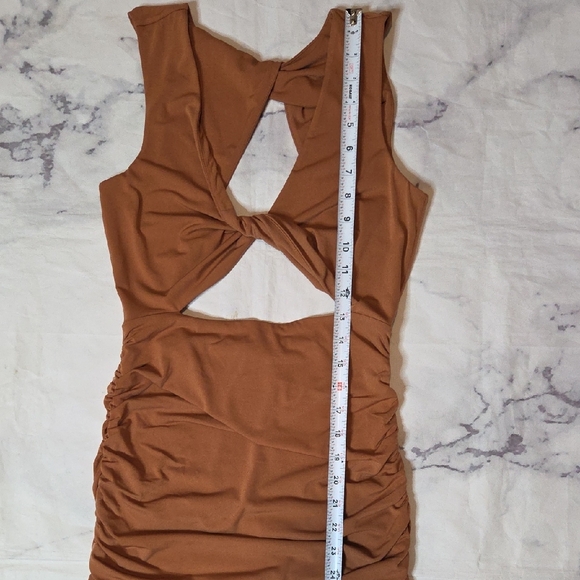 Michael Costello X Revolve April Midi Dress In Terra Cotta - Picture 4 of 8